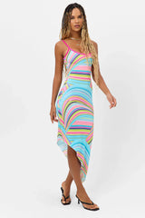 Erma Shine Dress - Rainbow Swirl