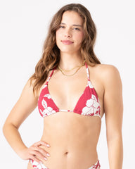Hibiscus Hideaway Mini Tiki Triangle Bikini Top