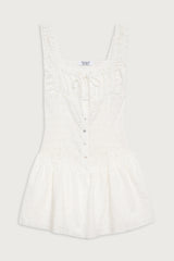 Christa Eyelet Mini Dress - Angel's Wing