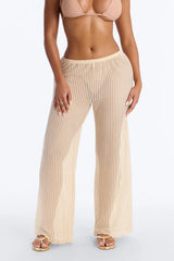 Summer Shimmer Swim Cover Up Pants - White