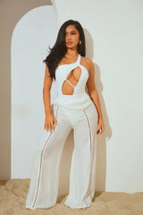 Grecian Sea Breeze Cover Up Pants - White