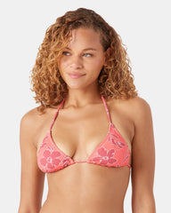 Garden Twirl Tiki Triangle Bikini Top