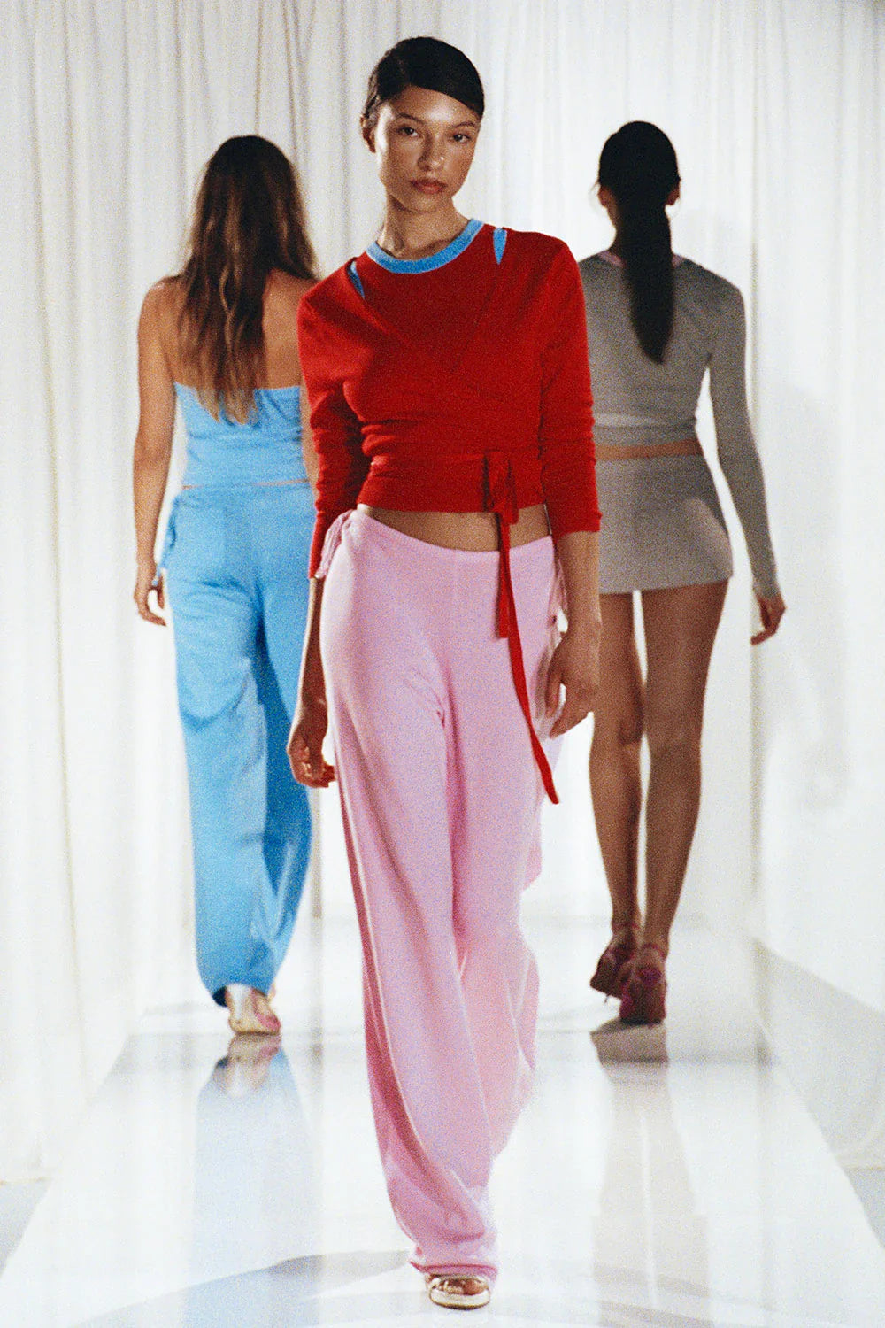 Breeze Low Rise Knit Pants - Strawberries & Cream