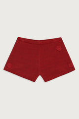 Providence Cloud Knit  Mini Short - Red Velvet