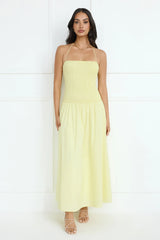 Unmatched Energy Halter Maxi Dress Yellow