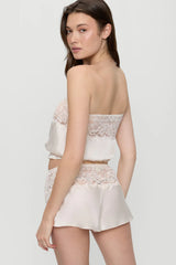 Rosie Silk Mini Shorts - Heaven