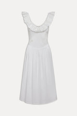 Georgia Cotton Embroidered Midi Dress - Angel's Meadow