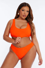 Karlie Terry Cloth 2 Piece Bralette Bikini Set - Orange