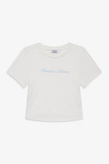 Collins Cropped T Shirt - White