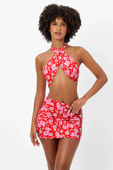 Dorothy Floral Halter Dress - Coconut Girl