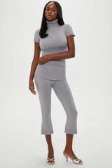Jasmine Short Sleeve Turtleneck - Cloud Cover