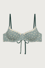 Cola Underwire Gingham Bikini Top - Orchard Picnic
