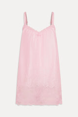 First Crush Satin Babydoll Dress - Pillow Talk Pink