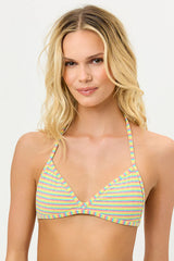 Boardwalk Terry String Bikini Top - Lovers Stripe Terry