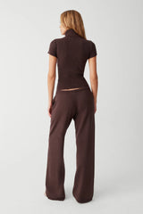 Elle Ribbed Cloud Knit Sweater - Mocha