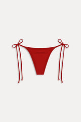 x JENNIE Mackenzie Beaded Bikini Bottom - Classic Red