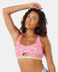 Tapestry Patchwork Convertible Bralette Bikini Top