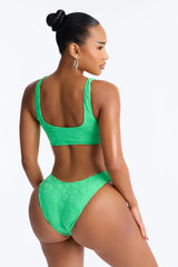 Karlie Terry Cloth 2 Piece Bralette Bikini Set - Kelly Green