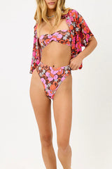 Koa Satin Cover Up Shirt - Tropics