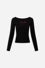 x BELLA HADID Theo Knit Sweater - Lone Star Black