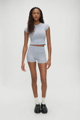Track Star Cropped Tee - Sunset Match