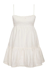 Baby Embroidered Mini Dress - White