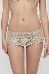 Shelly Crochet Shine Swim Skirt - Birthday Suit