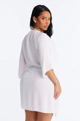 Paradise Living Cover Up Kimono Dress - White