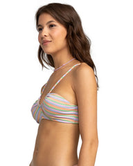 Wavy Stripe Bralette Bikini Top