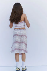 Sienna Floral Midi Skirt - Bisous Lace