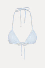 Nick Ruffle Triangle Bikini Top - Saltwater Stripe