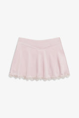 Angeline Satin Mini Skirt - Pink Porcelain