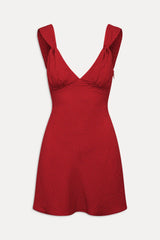 Emilia Polka Dot Mini Dress - Spice Dot