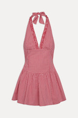 Scout Halter Cotton Mini Dress - Picnic Basket